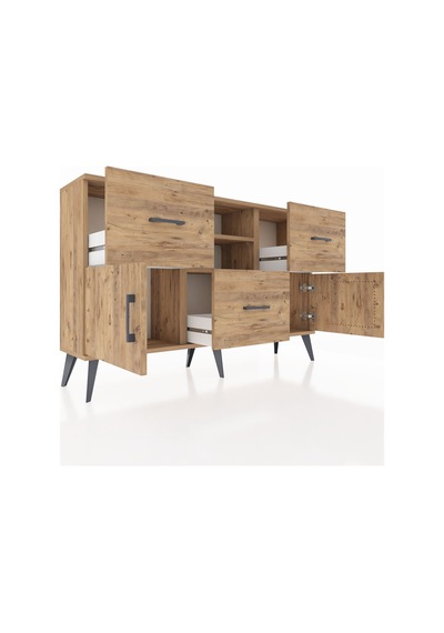 Arges Konsol 2 Raflı 3 Çekmeceli 2 Kapaklı 132x30x83 Çam-çam/çam Çam/çam Arges Konsol 2 Raflı 3 Çekmeceli 2 Kapaklı 132x30x83 Çam-çam/çam Çam/çam