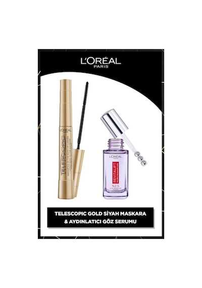 L'Oréal Paris Telescopic Maskara + Revitalift Filler Aydınlatıcı Göz Serumu 30 ML