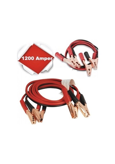 Akü Takviye Şarj Kablosu 1200 Amp Bez Çantalı 1.5 Mt Akü Takviye Şarj Kablosu 1200 Amp Bez Çantalı 1.5 Mt