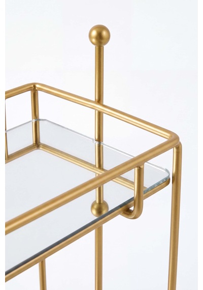 Gold 2 Katlı Banyo Organizer Tezgâh Üstü Düzenleyici Altın