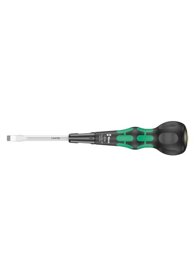 Wera 1834 Kraftform Ballgrip/yumru Saplı Düz Tornavida, 1 X 6 X 100 Mm