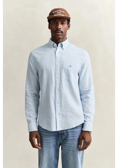 Gant Erkek Mavi Regular Fit Logolu Gömlek-15339