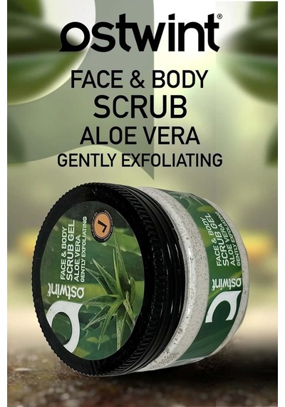 Tr Face & Body Scrub Gel, Aloe Vera, Gently Exfoliating, 300ml