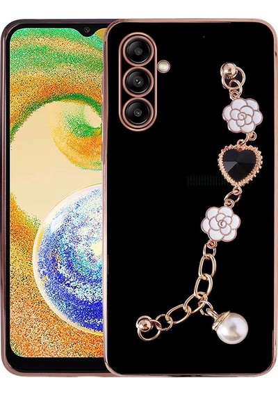 Galaxy Uyumlu A04s Kılıf El Tutamaçlı Kamera Korumalı Zore Taka Silikon Kapak