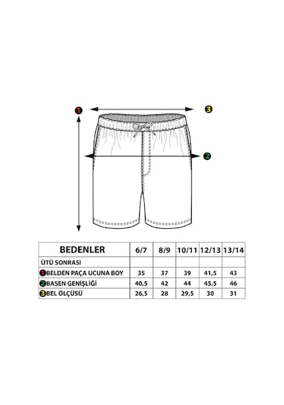 Toontoy Kids Toontoy Erkek Çocuk Beli Ayarlanabilir Cep Detaylı Baskılı Şort Siyah
