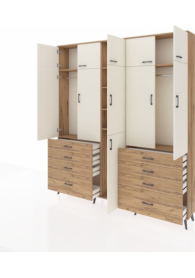 Arges Dolap 8 Raflı 8 Çekmeceli 3 Askılı 220x30x243 Çam-aytaşı/çam Aytası/atlas Çam Arges Dolap 8 Raflı 8 Çekmeceli 3 Askılı 220x30x243 Çam-aytaşı/çam Aytası/atlas Çam