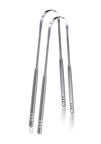 Soillium Metal Güöüş Renk Sağlam Saplı Dil Sıyırıcı Ağız Dil Bakımı