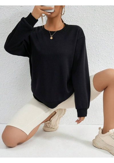 Uyguntarz Unisex Vangogh Baskılı Tasarım Oversize Sweatshirt siyah