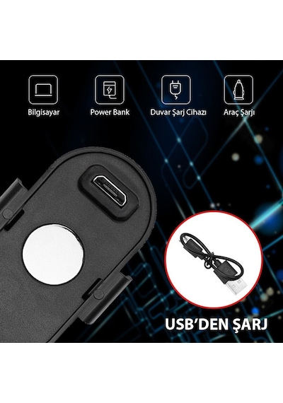 Rgb Manyetik 7 Renk Drone Bisiklet Motorsiklet Şarjlı Mini Led Lamba