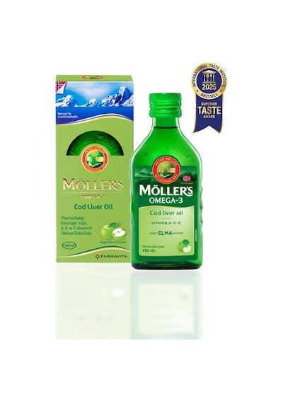 Möller's Elma Aromalı Omega-3 Balık Yağı 250 Ml