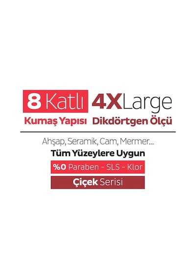Sleepy Easy Clean Kiraz Çiçeği Mopa Uyumlu Yer Temizlik Havlusu&mendili 6x20 120 Yaprak Beyaz