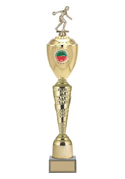 Odak Kupa - Figürlü Kupalar - Bowling Kadın Figürlü Kupalar Fg-083 A - 65 Cm Altın - Beyaz