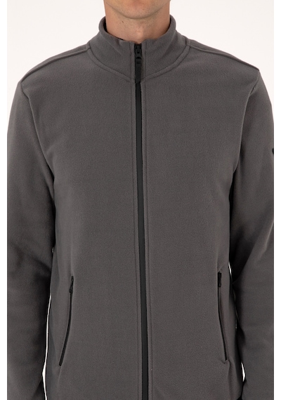 U.S. Polo Assn. Erkek Regular Fit Gri Polar Örme Hırka 50313779-VR024