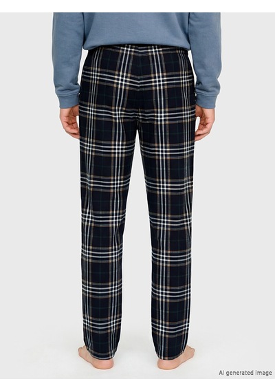 Lc Waikiki Lc Waıkıkı Lacivert Standart Kalıp Ekose Erkek Pijama Altı