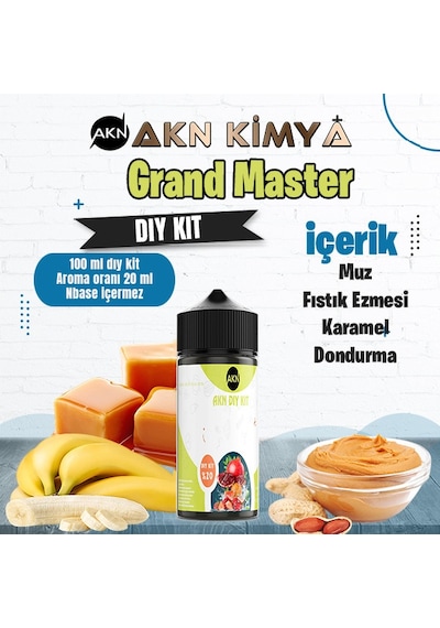 Grand Master Five Pawns Dıy Kit Muz Fıstık Ezmesi Karamel Gıda Aroması %20 Oranda Aroma İçerir Hazır Değildir 100 Ml