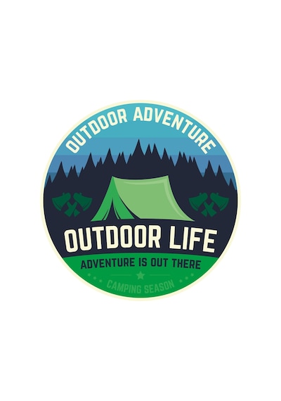 Off Road Adventure 4X4 Camping Sticker 01824