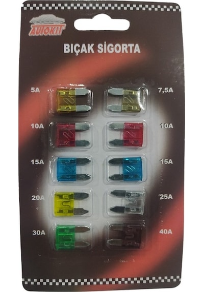 Autokit Sigorta Bıçak Mini 10 Lu Set Fa1-113-j 1 Adet