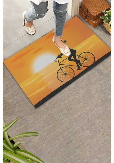 Valerine Life Özgürlüğün İzinde Sarı Renkli Welcome Hoş Geldiniz Kapı Önü Paspası 45x70cm Kahverengi