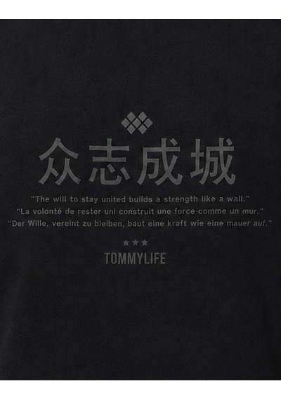 TOMMYLIFE Tommy Life Basic Erkek Tshirt Bisiklet Yaka Siyah 88506