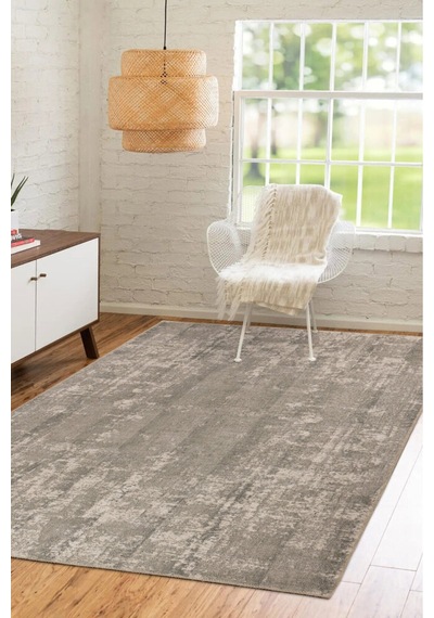 Foldy Modern Desenli Dokuma Taban Dekoratif Gri Halı Fl 37
