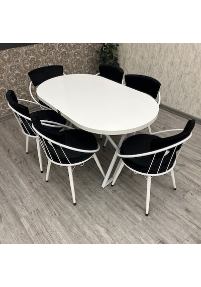 Selenit Mutfak Yemek Masası Takımı- 6 Kişilik Mutfak Masa Sandalye Takımı- Mutfak Masası Takımı Beyaz Selenit Mutfak Yemek Masası Takımı- 6 Kişilik Mutfak Masa Sandalye Takımı- Mutfak Masası Takımı Beyaz