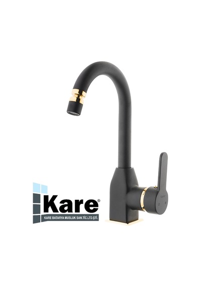 Kare Stil Mix Lavabo Bataryası Siyah Mat Lavabo Bataryası Siyah