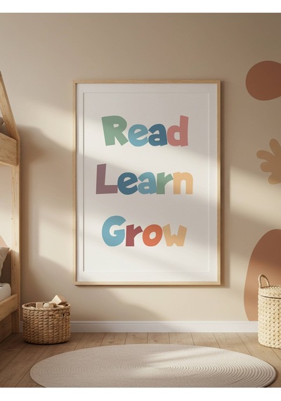 Read Learn Grow Dijital Baskı Poster V6 Çerçevesiz