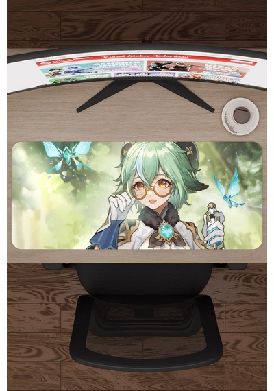 Sucrose Genshin Impact Anime Oyuncu V3 - 70x30 Xl Gaming Mouse Pad Fare Altlığı
