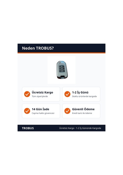 Trobus Honda Civic Fc5 Uyumlu Silikon Anahtar Kılıfı Kumanda Koruyucu Oto Gri