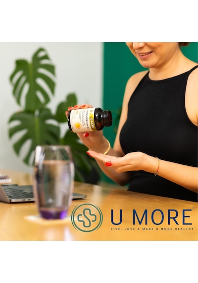 U-More Vitamin D3 1000IU Vitamin K2 60 Yumuşak Kapsül