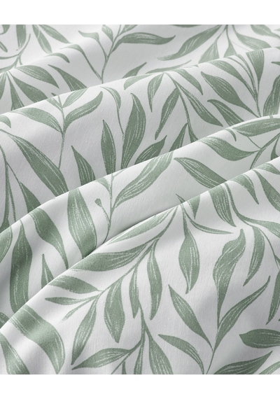 English Home Leaf Dream Kolay Ütülenir Tek Kişilik Çarşaflı Nevresim Takımı 160x220 Cm Yeşil Yeşil