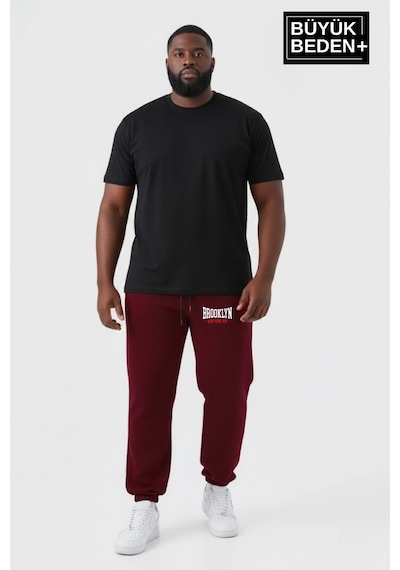 Süperlife Erkek Büyük Beden Brooklyn 1970 Baskılı Paça Lastikli Jogger İnce Eşofman Altı Spr26bea951-3 Bordo Süperlife Erkek Büyük Beden Brooklyn 1970 Baskılı Paça Lastikli Jogger İnce Eşofman Altı Spr26bea951-3 Bordo