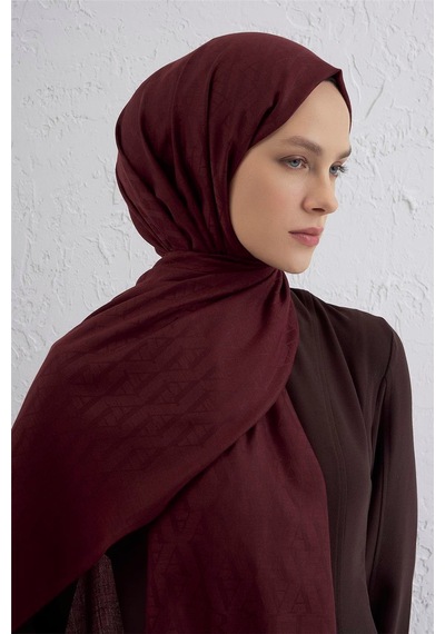 Armine Monogram Desen Edition Şal Bordo