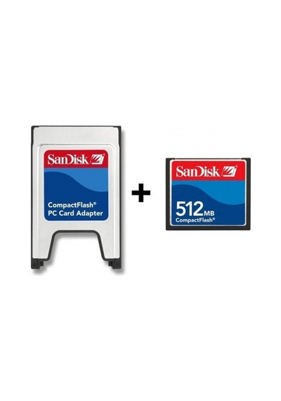 Sandisk 512 Mb Cf Kart Compact Flash + Pcmcıa Cf Adaptör