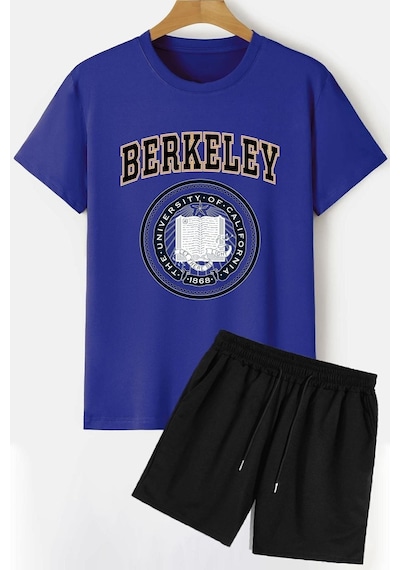 Uyguntarz Berkeley Şort T-shirt Eşofman Takımı Mavi