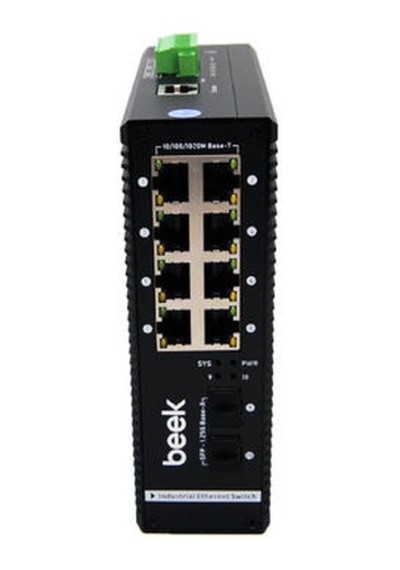 Beek Bn-ısw-2082pg 8 Port Gigabit Poe 2 Port Sfp Yönetilebilir Endüstriyel Switch