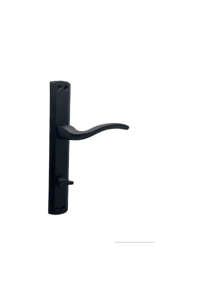 Trim Mat Siyah Lüx Aynalı Wc Banyo Kapı Kolu Sağ Basar 2 Takım
