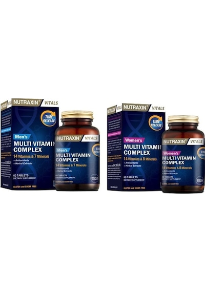 Nutraxin Multivitamin & Mineral Complex For Men 60 Tablet + Kadınlara Özel