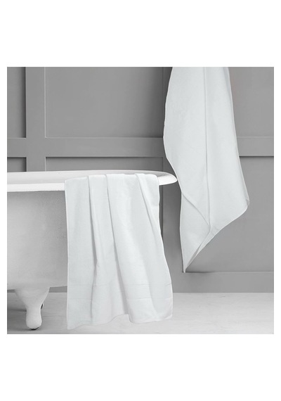 Banyo Havlusu %100 Pamuk 2'li Duş Havlusu 90x150 Cm - Beyaz