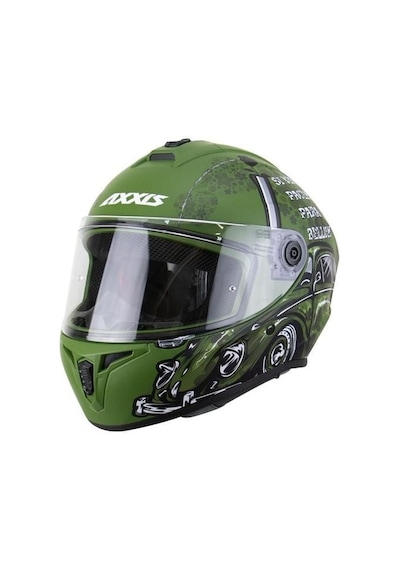 Axxis Draken S Iron Peace Kapalı Kask Mat Yeşil