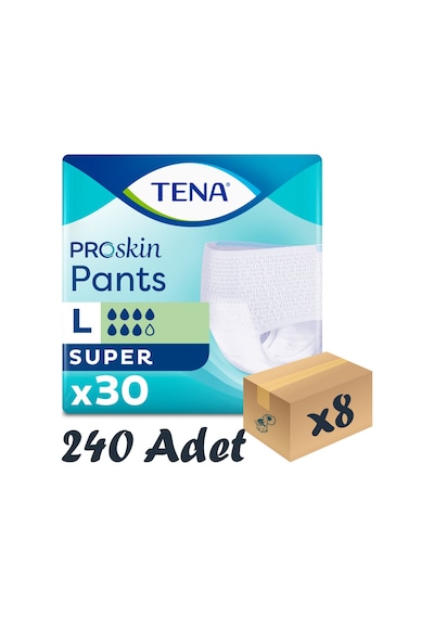 Tena Proskin Pants 7 Damla Süper Emici Külot Büyük Boy L 8 x 30'Lu 240 Adet