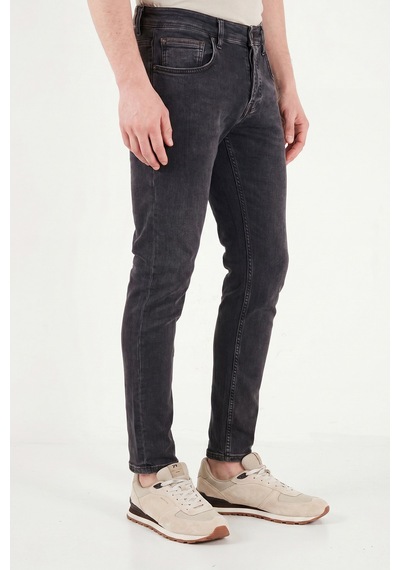 Buratti Pamuklu Slim Fit Düşük Bel Jeans Erkek Kot Pantolon 1135c87napolı Siyah