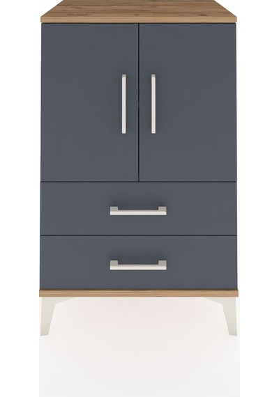 Hyperion Komodin 2 Raflı 2 Çekmeceli 2 Kapaklı 60x44x96 Çam-a... Çam