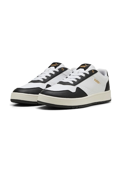 Puma Court Classic Beyaz Erkek Sneaker Beyaz-sıyah Beyaz - Siyah
