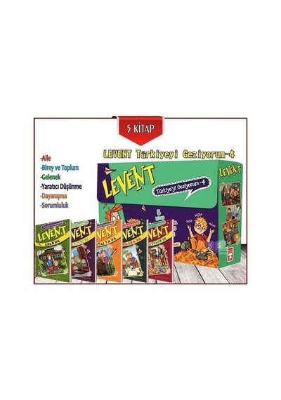 Timaş Çocuk Yayınları / Levent Türkiyeyi Geziyorum 4 / (5 Kitap)
