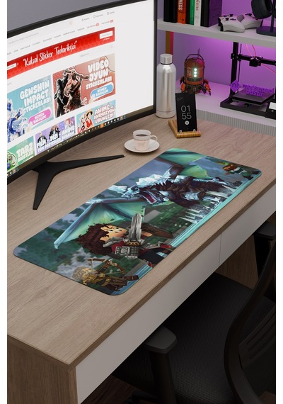 Hytale Kaymaz Dikişli Kauçuk Oyuncu Mousepad V3 - 70x30 Xl Gaming Mouse Pad Fare Altlığı