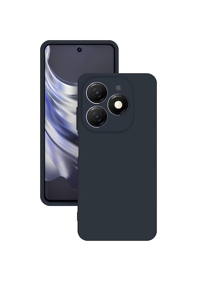Tecno Spark 20c Kılıf Kamera Korumalı Silikon Rubber Arka Kapak Lacivert