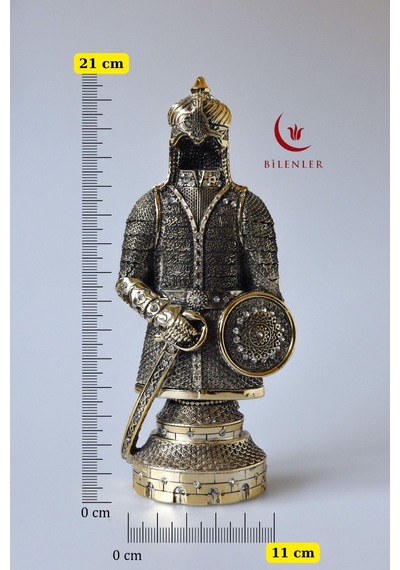 Fetih Zırh Ayetel Kürsi Biblo 11x21 Cm Küçük Boy Gümüş Renk Metal Dekoratif Aksesuar Sarı