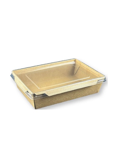 Kapaklı Kraft Yemek Kabı Lunch Box 1200ml 50 Adet