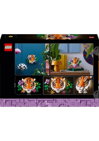 LEGO® Art Fauna Koleksiyonu – Kaplan 31217 - Yetişkinler için Çiçekli Dekoratif Model Yapım Seti (744 Parça)